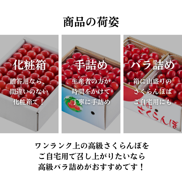 お手頃パック/秀品】紅秀峰 さくらんぼ | 【JA公式】山形名産品