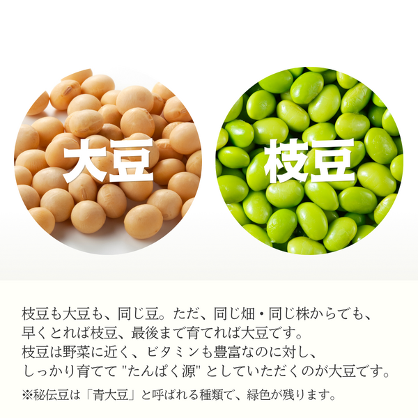 秘伝ハッピー豆 青大豆 乾燥秘伝豆 〜おいしく、便利でハッピーに